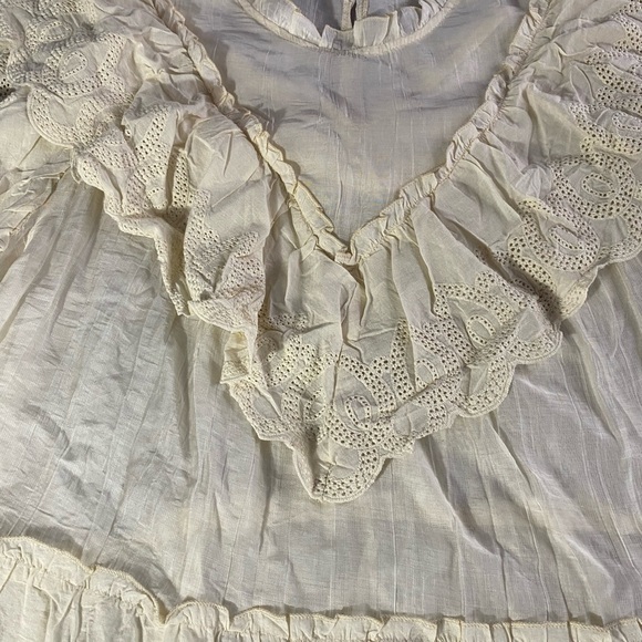 SHEIN Cream Ruffle Blouse Sold Out - Picture 2 of 6